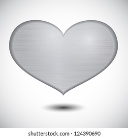 Metal heart.Valentine's Day. Vector