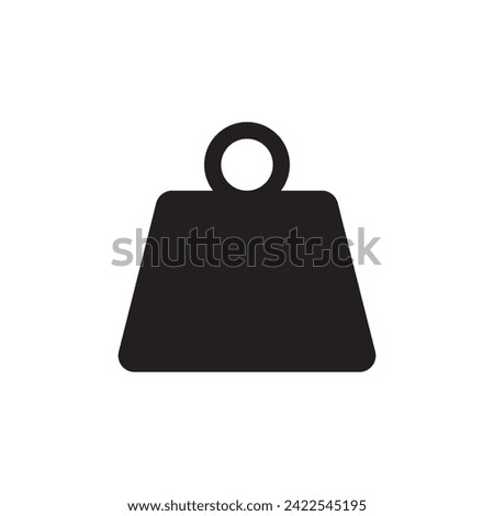 metal heavy mass icon flat vector illustration