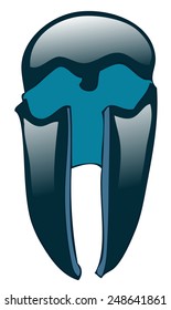 Metal Helmet Vector Illustration. 