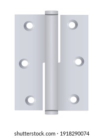 Metal hinge isolated. vector illustration