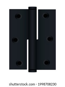 Metal hinge isolated. vector illustration