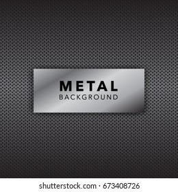 Metal with holes background vector