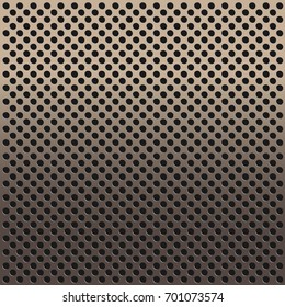 Metal with holes copper Background. Copper with holes metal backgrounds. Vector illustation