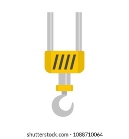 Metal hook icon. Flat illustration of metal hook vector icon for web