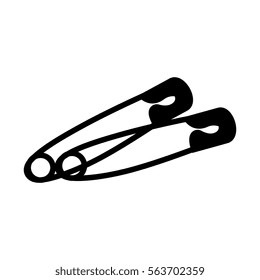 metal hooks isolated icon