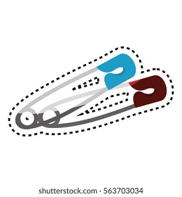 metal hooks isolated icon