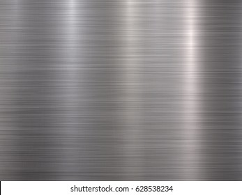 Metal horizontal abstract technology background with polished, brushed texture, chrome, silver, steel, aluminum for design concepts, web, prints, posters, wallpapers, interfaces. Vector illustration.