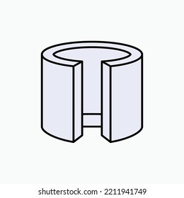Metal Icon. Construction Element Symbol.
