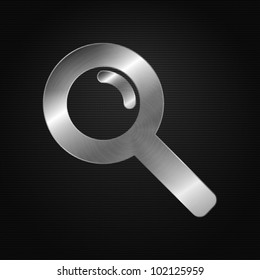 Metal icon - Magnifying glass