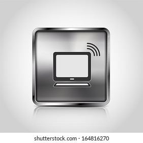 Metal icon, wireless connection
