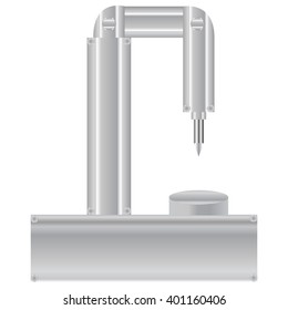 Metal industrial machine Vector illustration