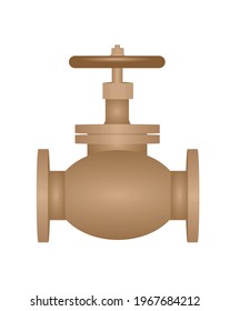 Metal industrial valve. vector illustration