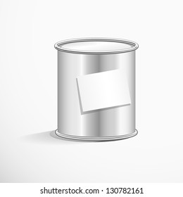 Metal jar. Vector illustration.