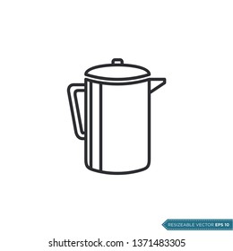 Metal Jug Icon Vector Template Illustration Design