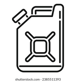 Metal kerosene canister icon outline vector. Camp handle pot. Refill lamp oil