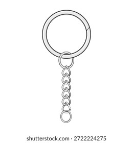 Llavero de metal con una Pequeña cadena es un accesorio común, proporcionando un punto de unión versátil para una variedad de llaves, encantos y artículos promocionales personalizables