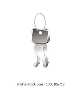 Metal keys, realistic illustration