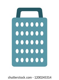 Metal kitchen grater vector flat material design isolated on white