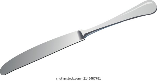 metal kitchen knife with highlights