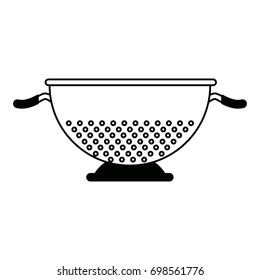 metal kitchen strainer cooking element icon