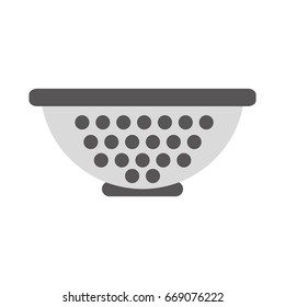 Metal kitchen strainer icon