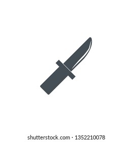 Metal knife icon. 