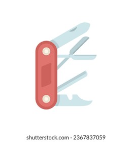 Metal knife icon flat vector. Army pocket. Camping kit isolated
