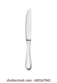 Metal knife isolated on white background, illustration.