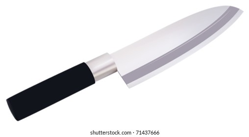 Metal knife. Vector illustration