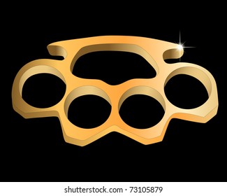 metal knuckles on a black background
