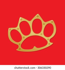 Metal knuckles.Vector illustration