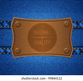 Metal label on the jeans