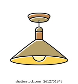 metal lamp ceiling color icon vector. metal lamp ceiling sign. isolated symbol illustration