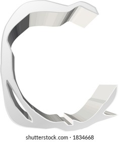 metal letter c