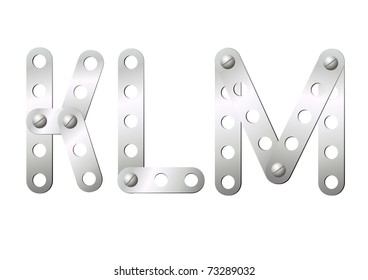 Metal letters of their details of the children's designer