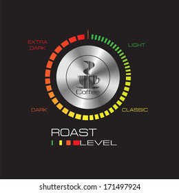 metal level control coffee with color scale