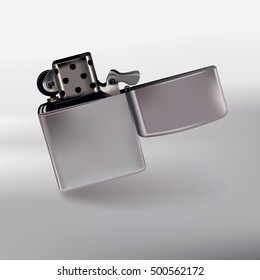 metal lighter vector illustration