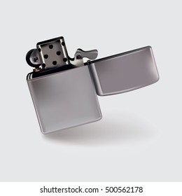 metal lighter vector illustration