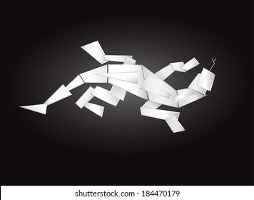 Metal lizard geometric merged. 