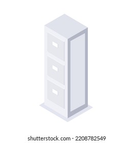 metal locker door isometric on white background. flat 3d,  Isometric vector illustration icon of a school and office locker. 