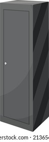 Metal locker, illustration, vector on a white background.