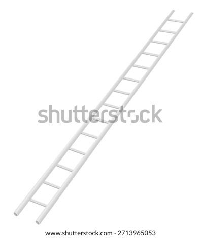 Metal long ladder. vector illustration