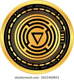metal look odos protocolo-odos criptomoeda desenhos de logotipo. Ilustrações em 3d.