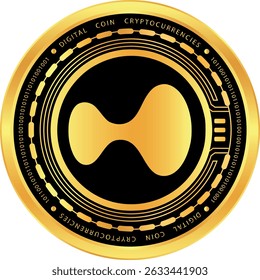 Metal looking hyperliquid-hype crypto money drawings. 3D illustrations.
