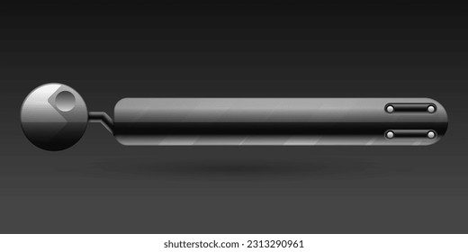 Metal lower third title banner for video screen broadcast
