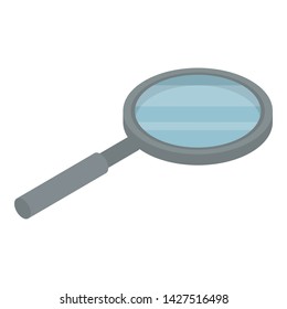 Metal magnify glass icon. Isometric of metal magnify glass vector icon for web design isolated on white background
