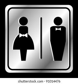 metal Man and woman sign