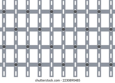 Metal material background: Connecting line of aluminum tubes  
