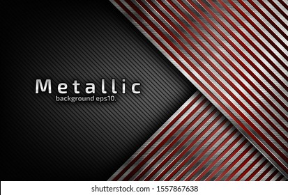 Metal mesh background, red and silver brushed steel surface.