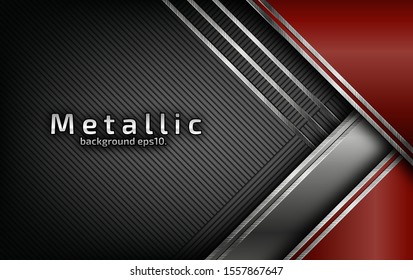 Metal mesh background, red and silver brushed steel surface.